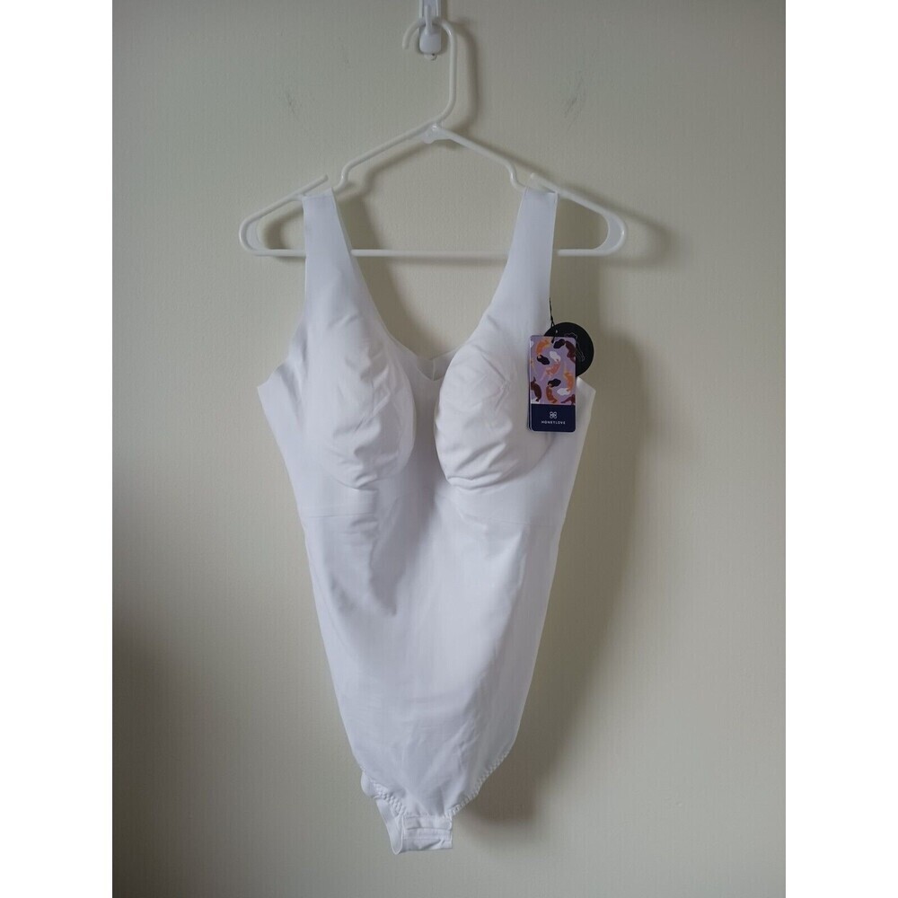 Honeylove Womens Liftwear Bodysuit White Seamless Sculpting Shapewear Size‎ 3X